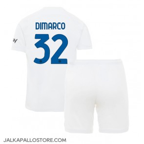 Inter Milan Federico Dimarco #32 Vieraspaita Lapsille 2023-24 Lyhythihainen (+ shortsit)